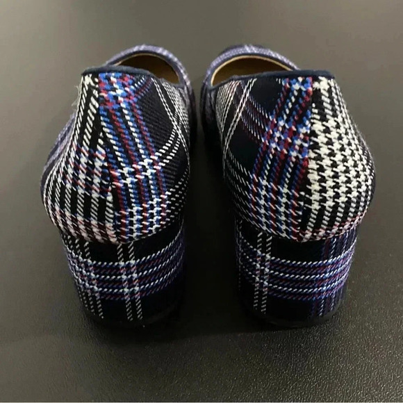 Ann Taylor New Pumps Plaid Print Block Heel Preppy Academia Office - Picture 7 of 13